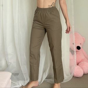 High Waisted Olive Green Pants